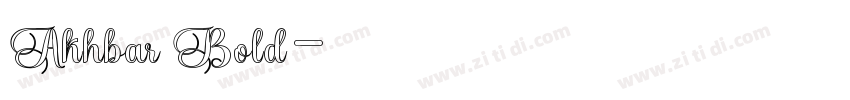 Akhbar Bold字体转换